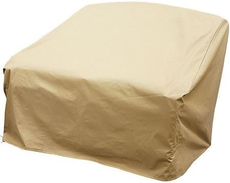 Outdoor Patio Beige Loveseat Cover , 55.00 x 33.00 x 38.00 IN
