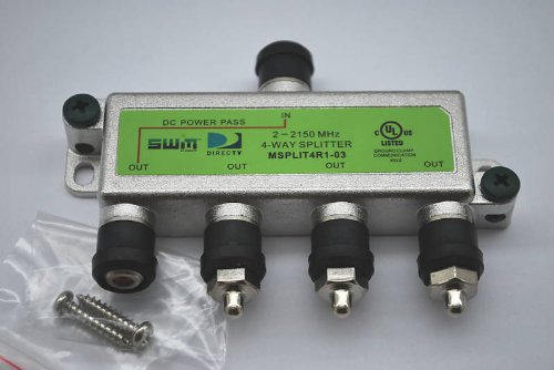 DirecTv Approved WNC 4-Way Wide Band SWM Splitter Model MSPLIT4R1