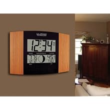 La Crosse Technology WS-8117U-IT-OAK Atomic Wall Clock with Outdoor Temperature