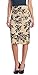 Popana Women’s Stretch Pencil Skirt Knee Length High Waist for Work Made in USA