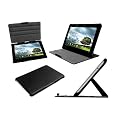 Navitech Custodia Multi Stand Nera in Pelle Bycast per Asus Transformer Prime TF201