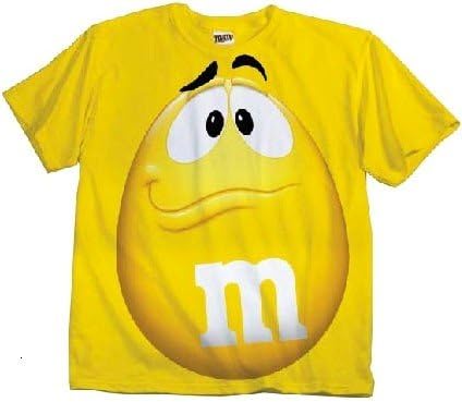 M&M's Candy Silly Character Face T-Shirt Yellow