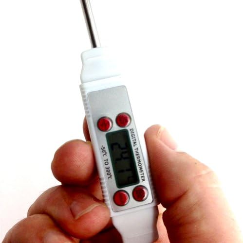 Thermometers - Kitchen Knight SD2810W - Digital Food Thermometer comes with 5 Beautiful Recipe Ebooks. Premium Kitchen Meat Thermometer. Safe, Waterproof, Top Quality with Accurate Quick Read Probe, Best for Cooking, Grilling, Outdoor Barbecues. Fully Guaranteed.