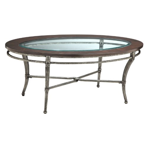 Stein World Verona Oval Metal with Wood and Glass Top Coffee Table Stein World Verona Oval Metal with Wood and Glass Top Coffee Table