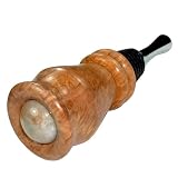 ArtisanStreet's Yellow Box Wood Stopper with Jasper Cabochon - Hand Turned