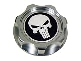 Punisher Skull Marvel Avenger Oil Filler Cap in Gunmetal Grey Gray Billet Aluminum for Honda Acura JDM