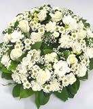 Review Post-a-Rose  / Luxury White Sympathy Wreath