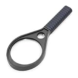 uxcell　ラケット拡大鏡　スタイル　ノンスリップハンドル　二つのレンズ　3X　4X　60mm 15mm