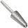 PFERD 14 Degree Taper Carbide Bur, Uncoated (Bright) Finish, Double Cut, Radius End