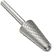 PFERD 14 Degree Taper Carbide Bur, Uncoated (Bright) Finish, Double Cut, Radius End