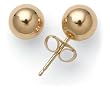 14k Yellow Gold 6mm Ball Earrings