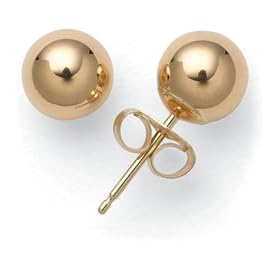 14k Yellow Gold 6mm Ball Earrings
