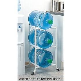 <b>5 Gallon Water Bottle Storage Rack, White - (White)</b>