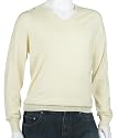 Ermenegildo Zegna Men's V-Neck Cashmere Sweater, Yellow