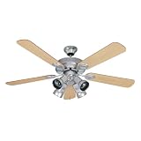Review Litex SSC52BP5LKN / Litex SSC52BP5LKN Spotlight 52-Inch Remote Control Adaptable Five-Blade Ceiling Fan, Brushed Pewter with Spotlight Kit