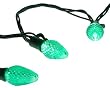 Bethlehem Lighting Indoor/Outdoor C7 LED Faceted Cone 25-Christmas Light Set, Green