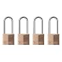 Master Lock 140QLH 1-9/16-Inch Keyed-Alike Wide Padlocks, Solid Brass, 4-Pack