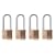 Master Lock 140QLH 1-9/16-Inch Keyed-Alike Wide Padlocks, Solid Brass, 4-Pack