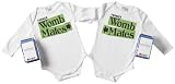 from Spoilt Rotten Spoilt Rotten - Former Womb Mates Twin Set Babygrows / Bodysuit Alternative Baby Clothes 100 Organic Sizes 0-6 months WHITE + in funky Milk Carton