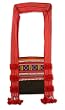 Cotton shoulder bag, 'Tribal Stars'