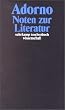 Gesammelte Schriften in 20 B�nden: Band 11: Noten zur Literatur: BD 11 (suhrkamp taschenbuch wissenschaft)