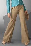 Belted Stretch Wide-Leg Pants