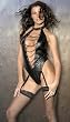 Leather and Chain Choker Teddy Adjustable Collar Side Zipper Opening Lycra Thong Back Detachable Garters Sizes: Small, Medium, Large or X-Large
