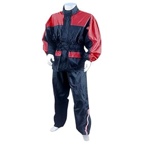 Motorcycle Rain Gear - Waterproof Rain Coats Two Piece RS5031 Red
