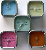 Soy Candle Wedding Favor - Tuscan Seduction (romance blend) - 25 tins