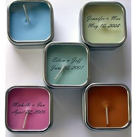 Soy Candle Wedding Favor - Frolic in Fiji (tropical fruit) - 25 tins