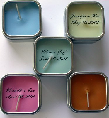 Soy Candle Wedding Favor - Phuket Punch (lemongrass) - 25 tins