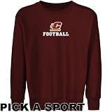 Central Michigan Chippewas Youth Maroon Custom Sport Logo Applique Crew Neck Fleece Sweatshirt - (Small)