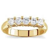18k Yellow Gold Five-Stone Diamond Band (G/VS2, 3/4 ct. tw.)