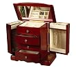 Harmony Musical Jewelry Box (Cherry Finish) (10.33H x 5.375W x 9.5D)
