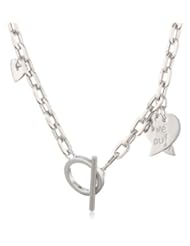 By Joy Jewelry Sterling Silver Heart Pendant Necklace, 19"