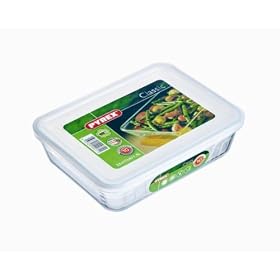 Pyrex Rectangular Dish with Plastic Lid, 1.5L