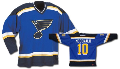 Buy MCDONALD #10 St Louis Blues CCM 550 Series Replica NHL Hockey Jersey (NHLPA Certified Custom Sewn...