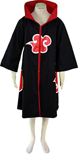 Koveinc Naruto Cosplay Costume - Akatsuki Member Uchiha Itachi Cloak-Male-X-Small