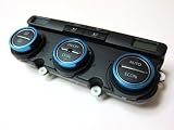 Aluminium Bezel Set For HVAC Climatronic Dial Button Blue Color For Volkswagen VW Golf Jetta MK5