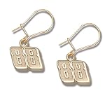 Dale Earnhardt Jr #88 SMALL 3/8 10K Gold DANGLE EARRINGS