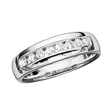 14K White Gold 1/2 ct. Diamond Men's Wedding Band