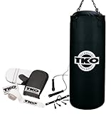 TKO 502CS-50 5-Piece Double-End Canvas 50-Pound Heavy Bag Set