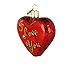 Old World Christmas Ornaments I Love You Heart Glass Blown Ornaments for Christmas Tree