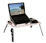 Sharper Image USB Foldable Cooling Laptop table w/ Two Fans and 3-Port USB Hub