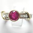 14K Two-Tone Gold Ruby and Diamond Ring