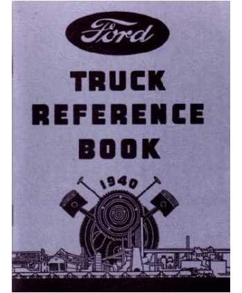 1940 FORD TRUCK V-8 V8 Car Owners Manual User Guide