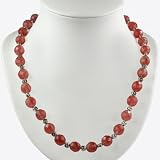 EXP Handmade Faceted Glass & Silver Necklace