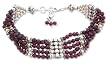 Garnet bracelet, 'Regal Mood' 0.8" W 8.7" L