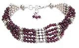 Garnet bracelet, 'Regal Mood' 0.8 W 8.7 L