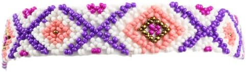 Fashion Print Elastic Stretch Seed Bead Headband Hair Accessory G
